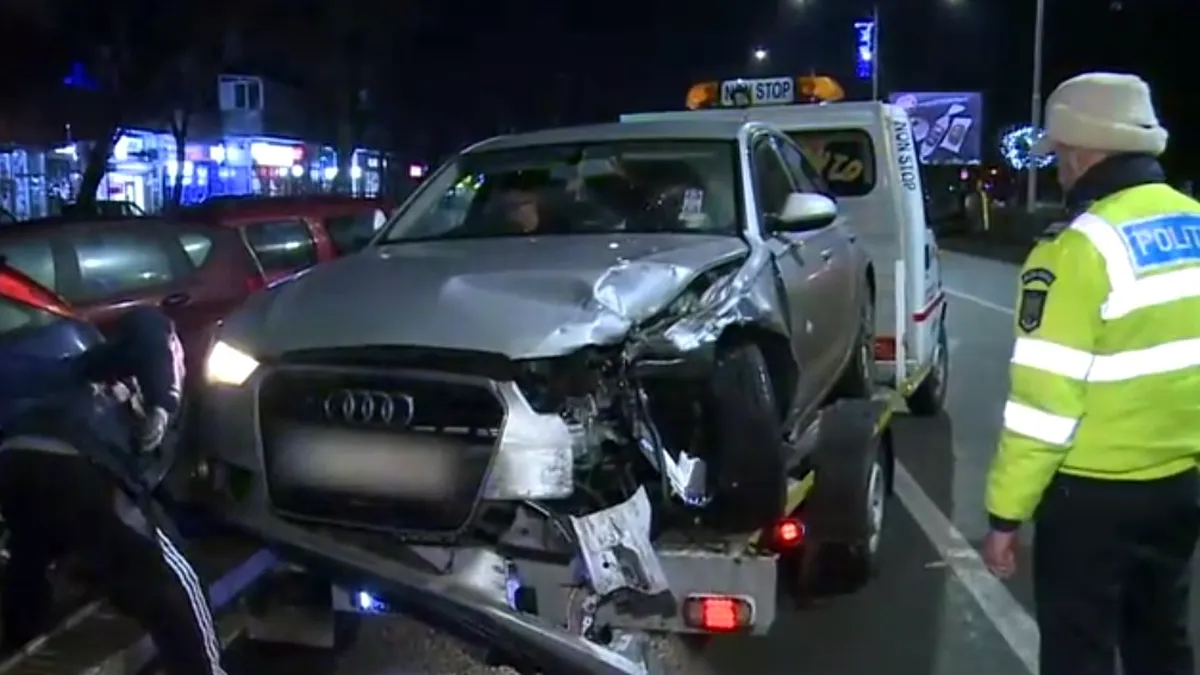 Două accidente rutiere au avut loc ieri seară pe bulevardul Iuliu Maniu. Şoferii spun că ar fi de vină poliţiştii - VIDEO