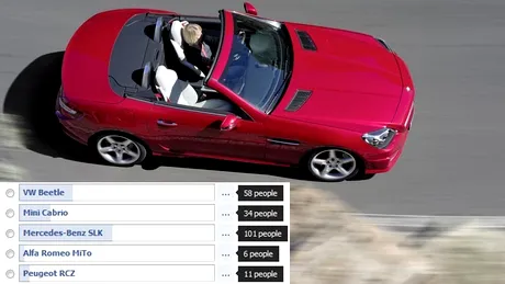 Maşina Mărţişor din 2012 este Mercedes-Benz SLK - aşa aţi decis pe facebook!