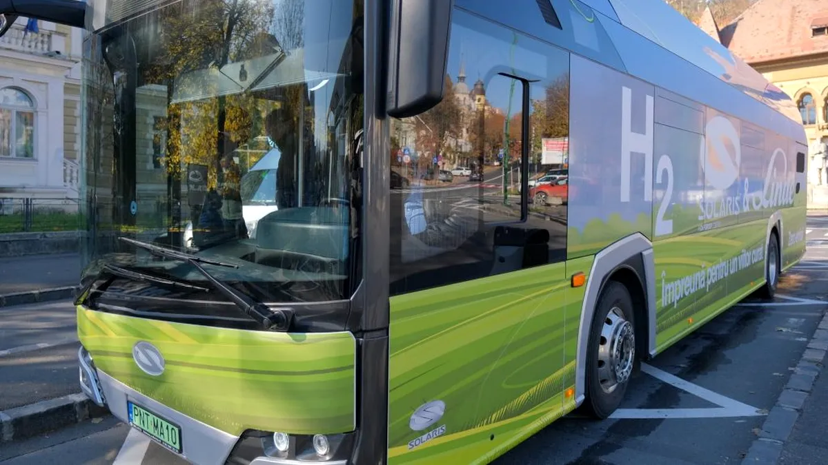 În Brașov se testează un autobuz cu hidrogen