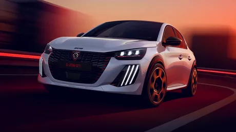 Peugeot prezintă primele imagini cu noul e-208 GTi. Modelul va fi prezentat înainte de cursa de 24 de ore de la Le Mans 