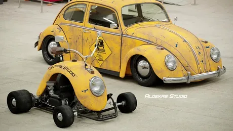 Kartul realizat dintr-o aripă de VW Beetle este adorabil - Galerie FOTO