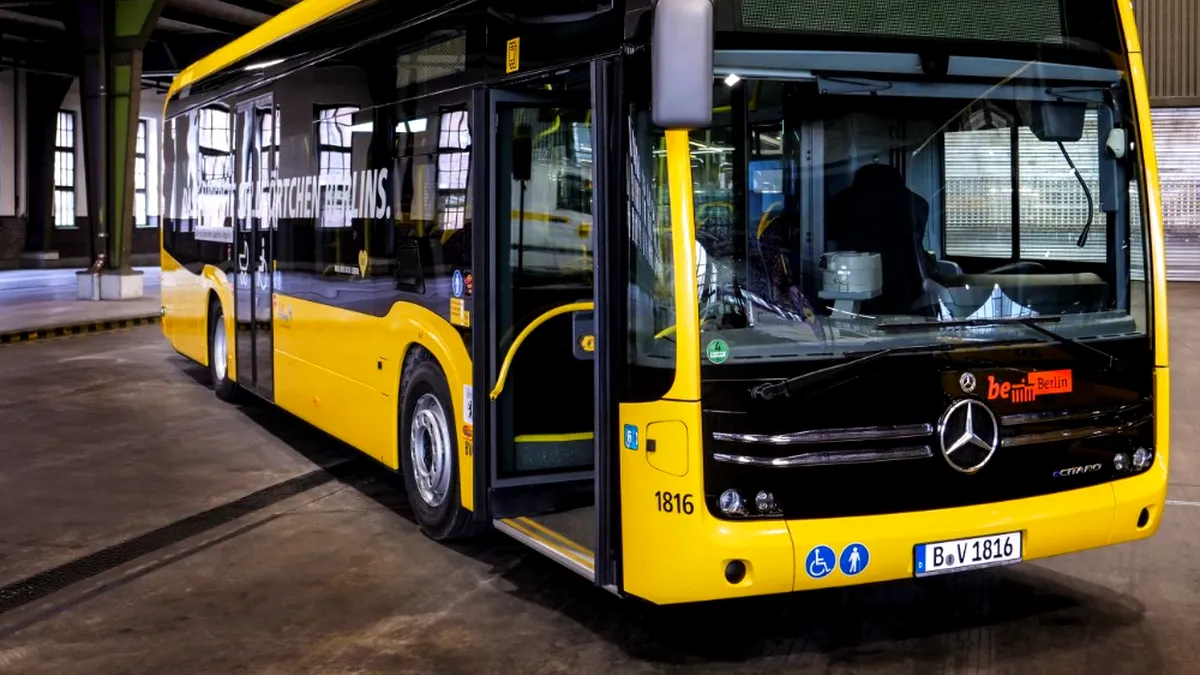 15 autobuze complet electrice vor circula în Berlin. Fiecare dintre acestea poate parcurge 250 de km fără a fi încărcat