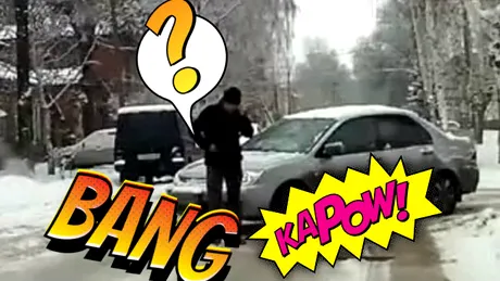 VIDEO LOL: bătaie în plină stradă şi punerea în pericol a circulaţiei! (parodie)