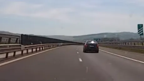 Scene incredibile pe o autostradă din România | VIDEO