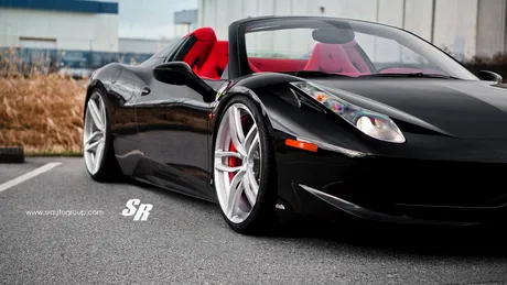 Ferrari 458 Spider Nero Daytona, tunat de SR Auto. Negrul e noul negru!