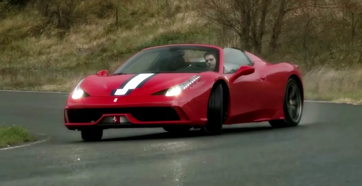 Ferrari 458 Speciale Aperta se testează corespunzător, indiferent de vreme