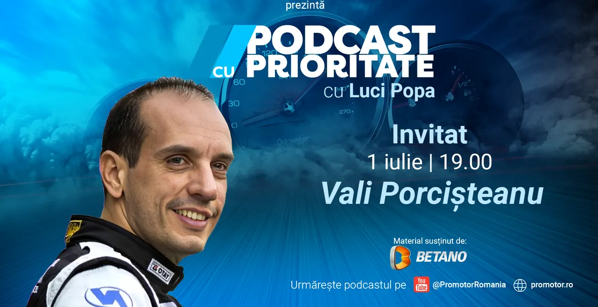 ”Podcast cu Prioritate” by ProMotor, ep. 11, apare pe 1 iulie. Invitat: Vali Porcișteanu