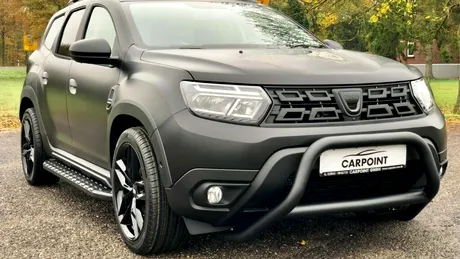 O companie germană a tunat Dacia Duster. SUV-ul românesc arată amenințător în negru mat