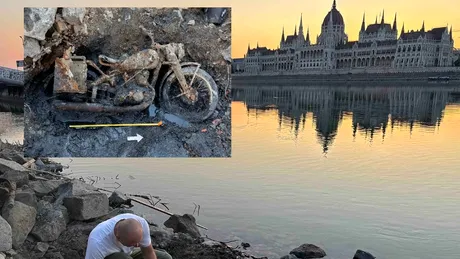 Vestigii din Al Doilea Război Mondial ies la suprafață din Dunăre: o motocicletă DKW, găsită după 80 de ani