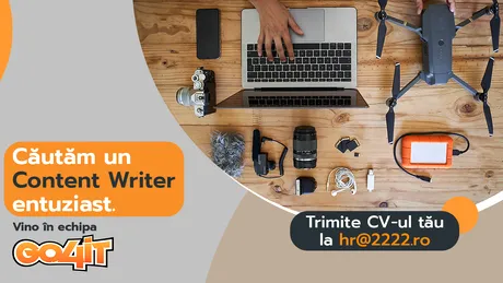 Căutăm un Content Writer entuziast. Alătură-te echipei Go4it!