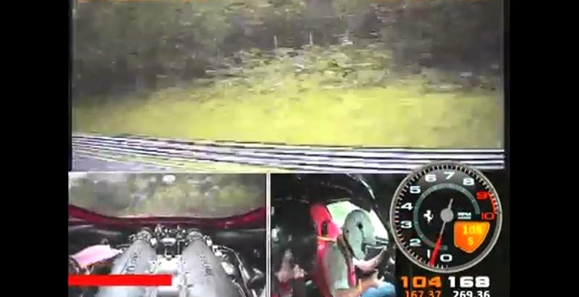 VIDEO: Accident cu Ferrari la 200 km/h pe Nurburgring