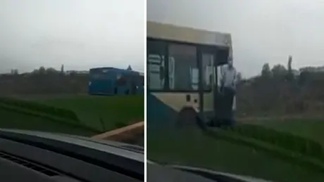 Cu autobuzul pe contrasens. Șoferul spune că nu știa traseul, șefii lui spun că lucrează de 30 de ani la societatea de transport - VIDEO