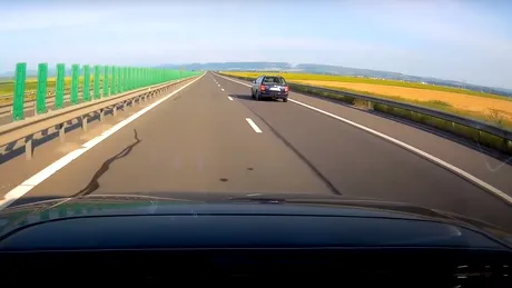 Femeie filmată în timp ce conducea pe contrasens pe A3 - VIDEO