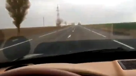 S-a filmat la o viteză fabuloasă pe un E din România - VIDEO