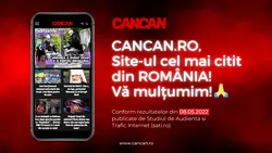 CIFRE OFICIALE. CANCAN.RO cel mai citit site din Romania pe 8 mai!