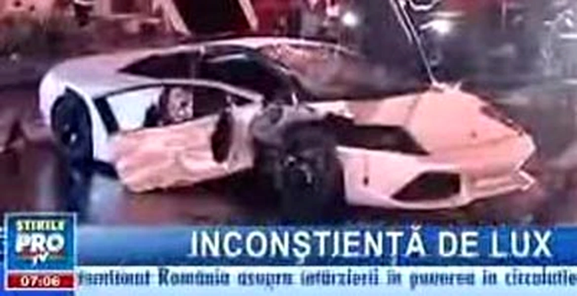 Lamborghini Murcielago – accident grav pe Calea Dorobanţi