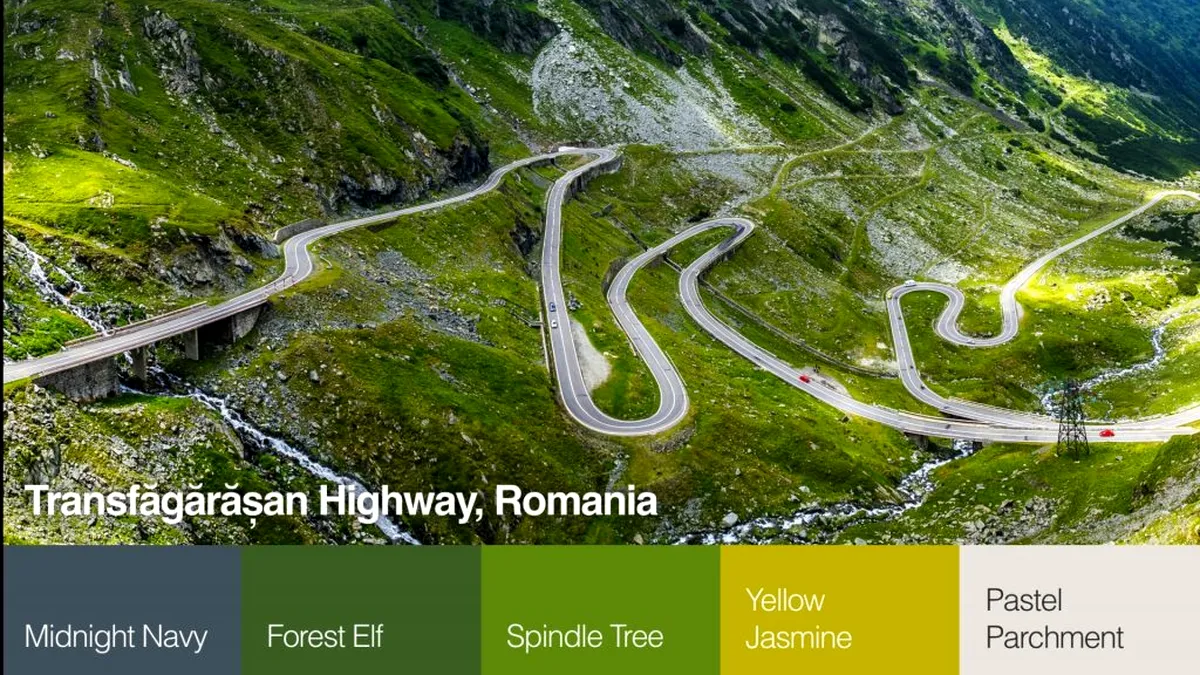 Care este paleta cromatică a celor mai frumoase drumuri din lume