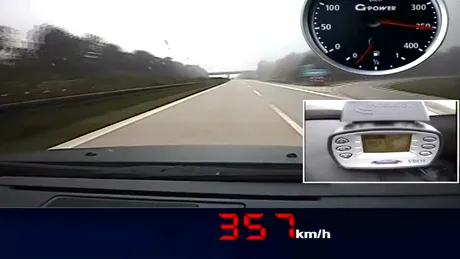 357 km/h cu BMW M5 Hurricane RS, pe autostradă