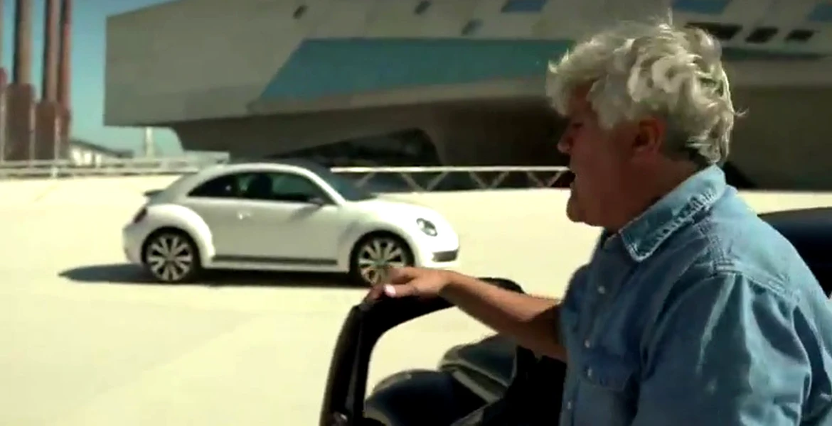 Primul test din lume cu VW Beetle este făcut de Jay Leno