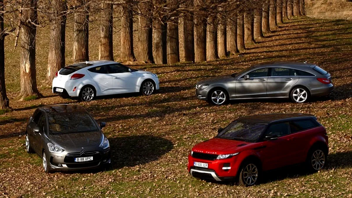 Nu doar altfel: DS5 vs. Veloster vs. CLS Shooting Brake vs. Evoque