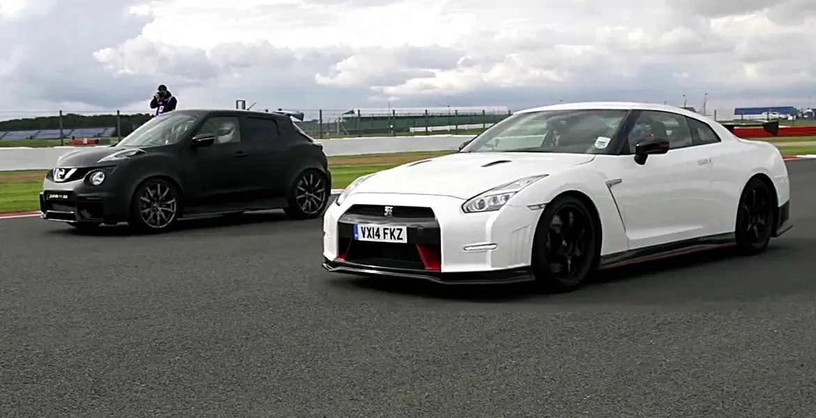 Nissan GT-R Nismo versus Nissan Juke-R 2.0 într-un drag race [VIDEO]