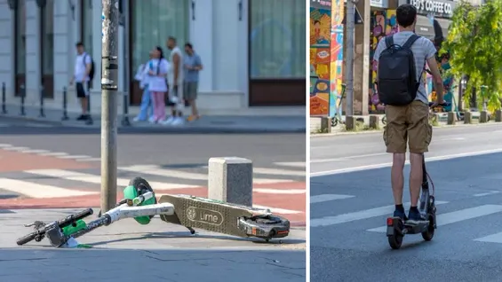 Reguli noi pentru trotinetele electrice în București. Amenzi de până la 10.000 de lei și restricții în Centrul Vechi