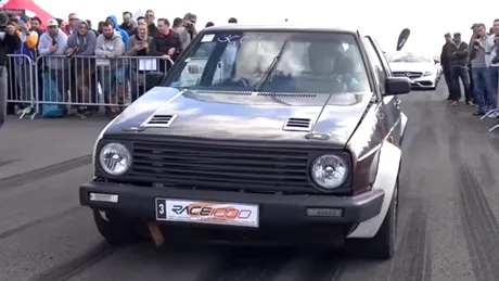 Golf-ul ăsta sigur nu trece de ITP. 750 de cai dintr-un motor de 1.8 litri şi un urlet înfiorător la plecarea de pe loc - VIDEO