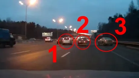 VIDEO: când doi se ceartă pe autostradă, alţii o păţesc. Cine e vinovatul?