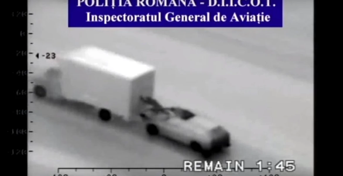 VIDEO – Scene uimitoare suprinse de DIICOT. Cum erau jefuite camioanele şi maşinile în trafic