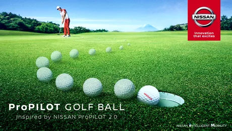 Nissan a inventat mingea de golf care nu ratează niciodată gaura