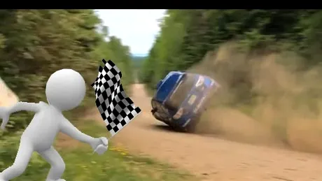 INCREDIBIL: accident, repunere pe patru roţi şi victorie!