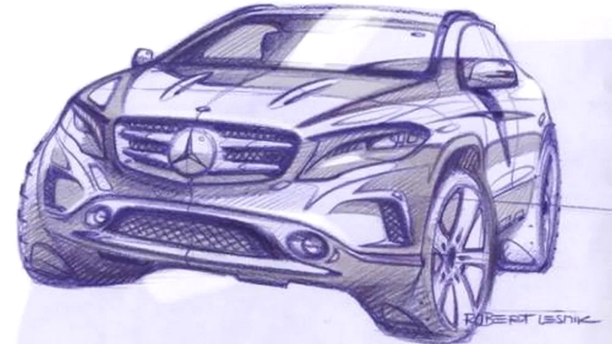 Mercedes-Benz GLA. Primele schiţe! VIDEO