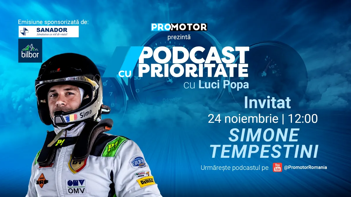 Simone Tempestini la „Podcast cu Prioritate” #86 by ProMotor: despre carieră, pasiunea pentru viteză și idolul său în motorsport