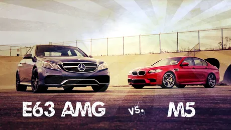 BMW M5 vs Mercedes-Benz E63 AMG S. Cine câştigă? VIDEO