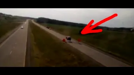 VIDEO: De ce sunt extrem de periculoase hopurile pe autostradă!