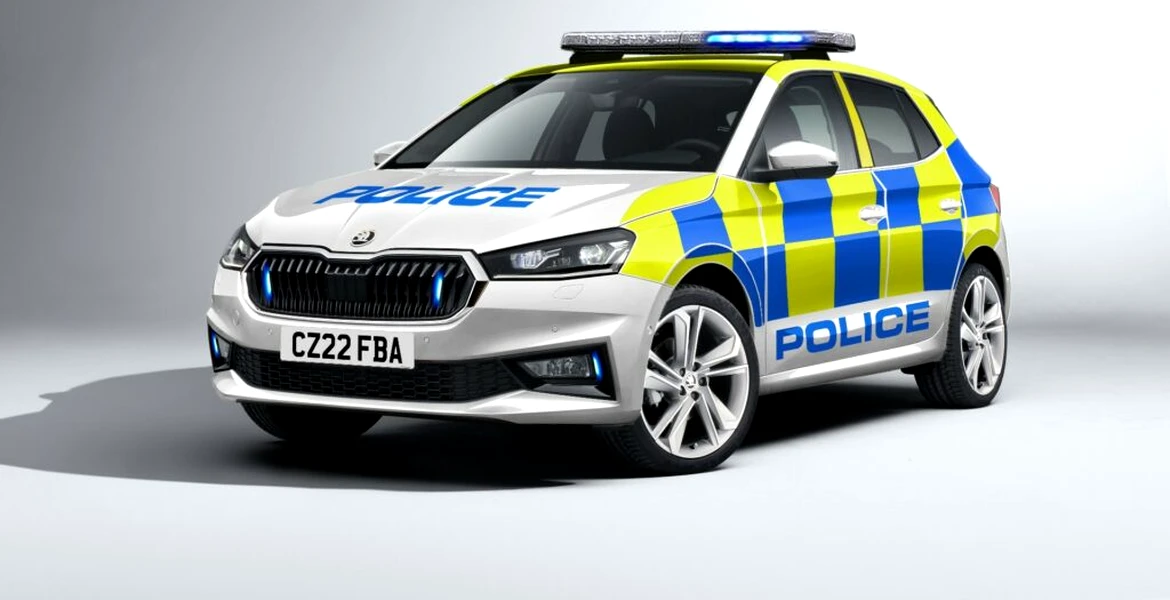 Cum arată o Skoda Fabia pregătită pentru poliția din Marea Britanie