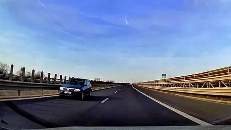 VIDEO – Încă un șofer surprins conducând pe contrasens pe A1!