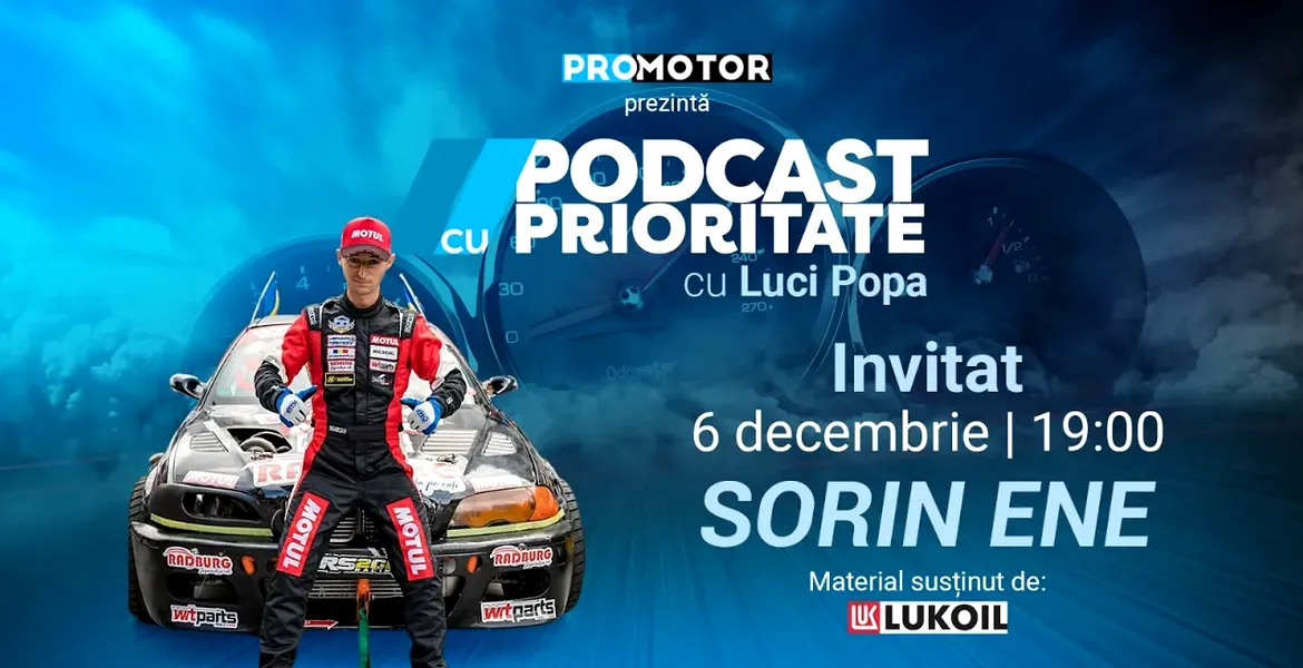 Sorin Ene vine la „Podcast cu Prioritate” #24. Noul episod apare miercuri, 6 decembrie, ora 19:00