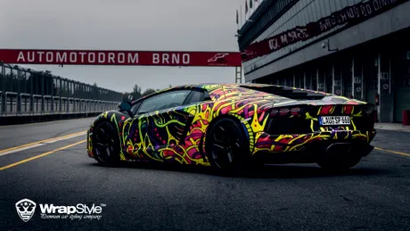 Aşa arată un Lamborghini Aventador scăpat în butoiul cu pastile