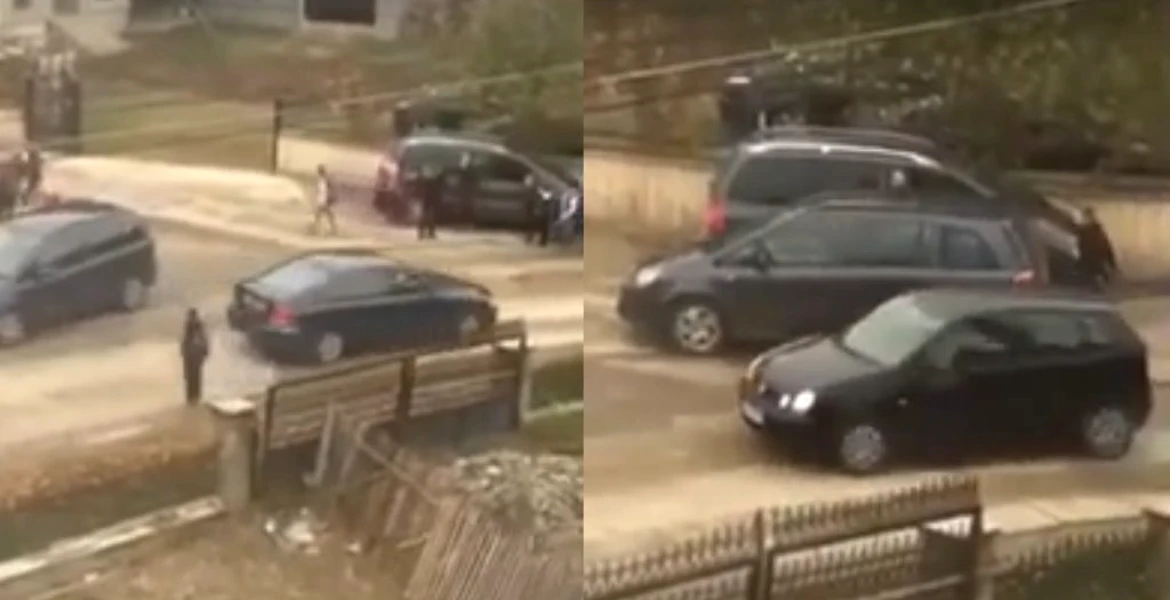 Două femei din Suceava, filmate în timp ce se băteau pentru un loc de parcare – VIDEO