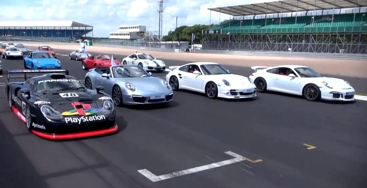 VIDEO: Aşa arată peste 1.000 de exemplare Porsche 911 pe circuit