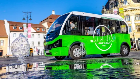 Transport public electric în centrul Sibiului asigurat de minibuze cu câte 21 de locuri -  FOTO