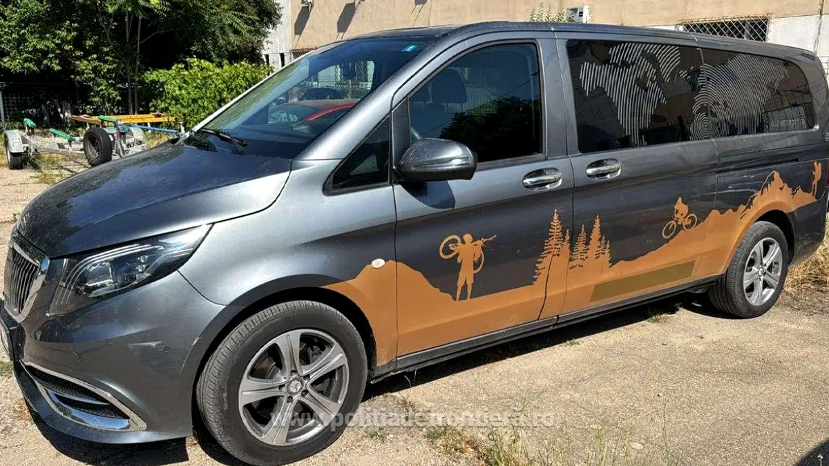 Un Mercedes-Benz V-Class căutat de autoritățile din Germania, depistat de Poliția de Frontieră Giurgiu