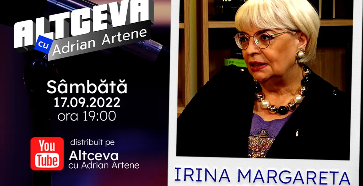 Irina Margareta Nistor este invitată la podcastul ALTCEVA cu Adrian Artene