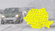 Ninsorile s-au întors în România! Viscol, lapoviță și vânt puternic în aceste județe