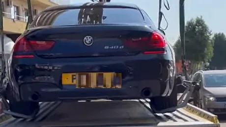 Un șofer de BMW a rămas fără mașină în Mamaia. Numărul de înmatriculare i-a adus o altă amendă - VIDEO