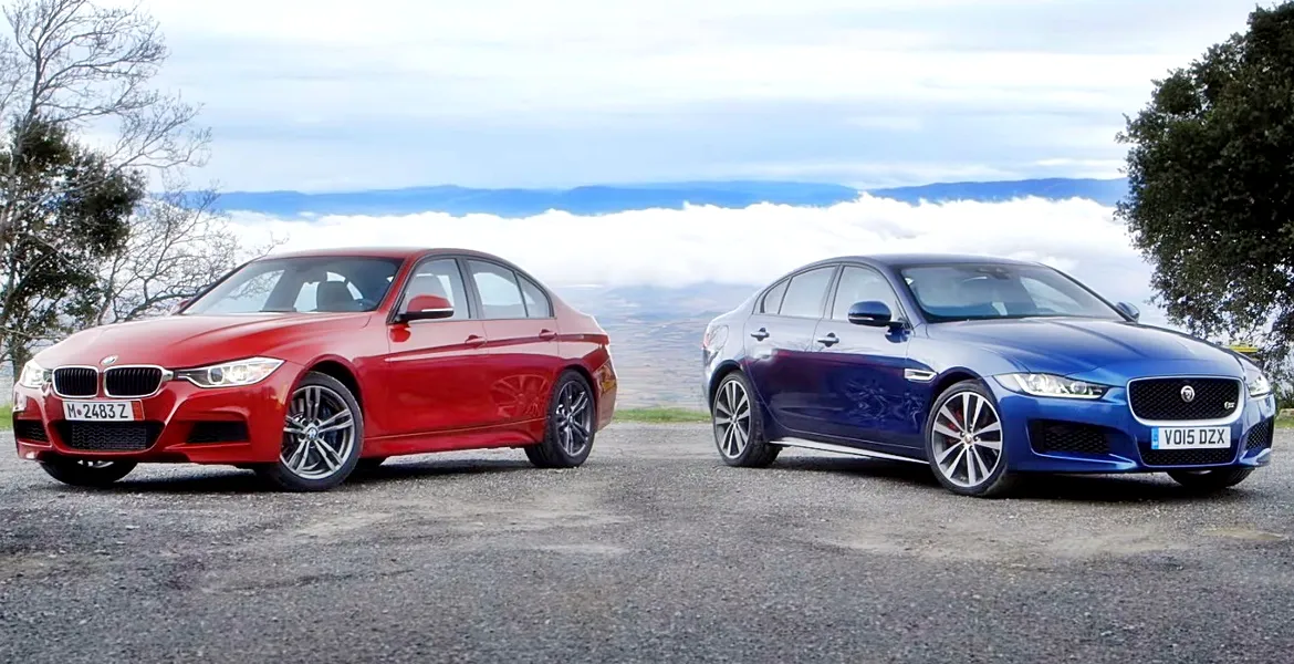 BMW 335i M Sport şi Jaguar XE S, faţă în faţă [VIDEO]