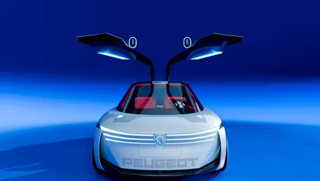 Scaune printate 3D, volan rectangular și portiere de supercar, noul concept Peugeot Polygon – FOTO – VIDEO