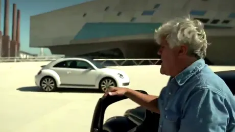 Primul test din lume cu VW Beetle este făcut de Jay Leno